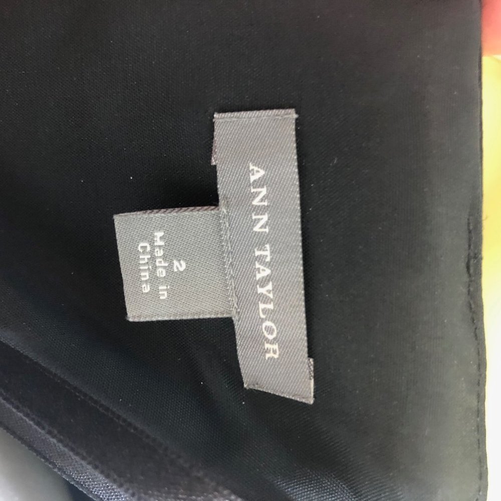 Ann Taylor Gorgeous Black Cocktail Dress Sz 2 - Picture 8 of 8